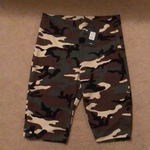 Camouflage biker shorts
